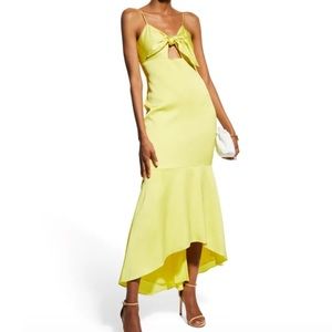 Aidan by Aidan Mattox tie front high low dress